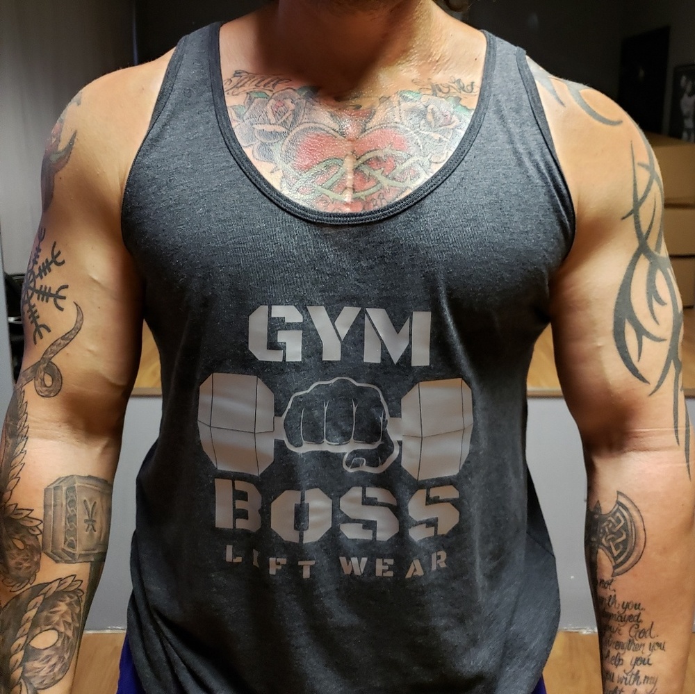 Gym boss logo tank top